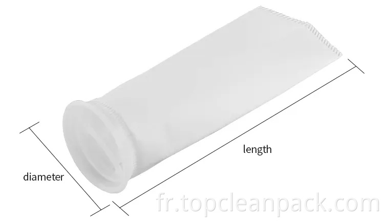 Sac de filtre PE à basse pression à haut débit largement applicable